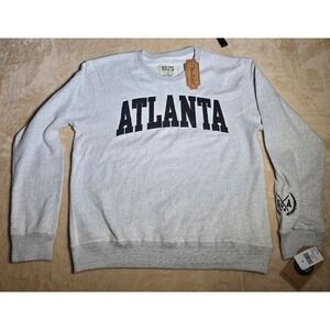 New York Popular Atlanta Nantucket Fleece Sweatshirt Gray Mens Medium NEW